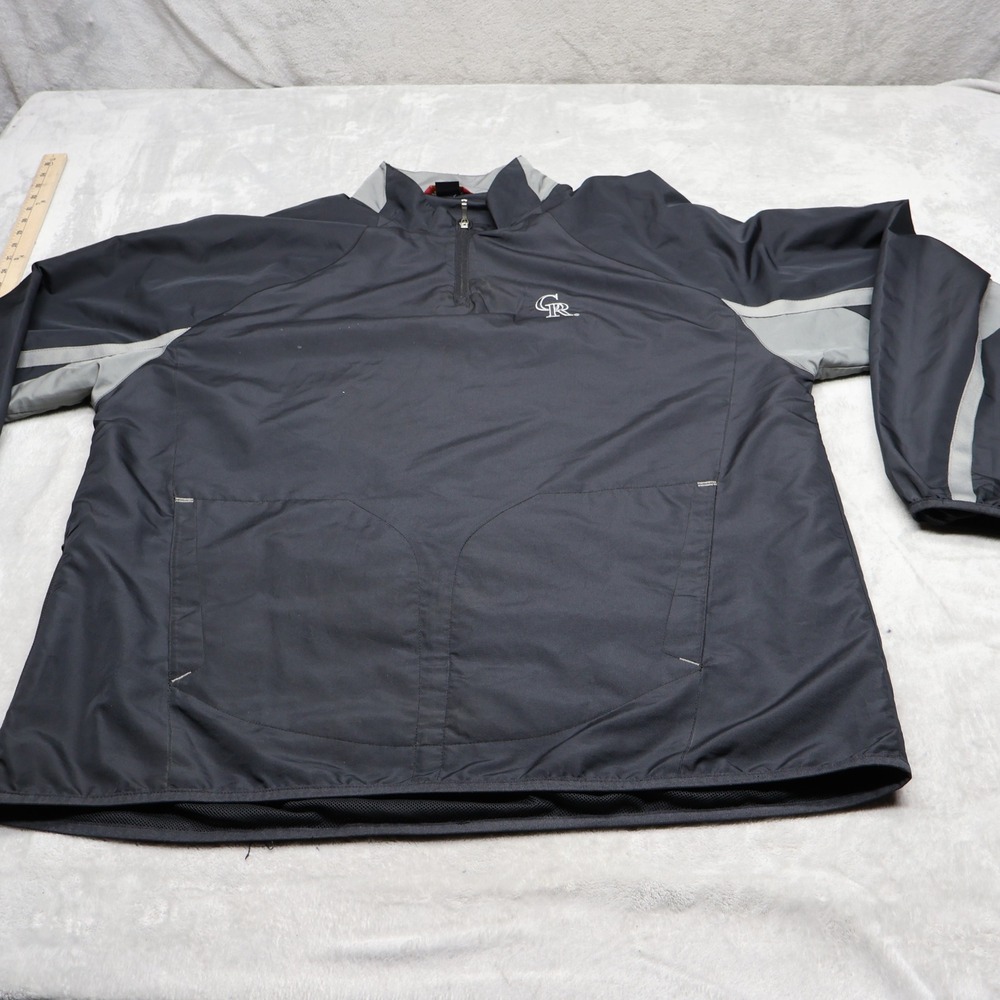 Colorado Rockies Jacket Mens XL Prestige Sport BLK 1/4 Zip MLB Baseball Pullover